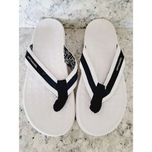Orthaheel 7 Tide Comfort Thong Flip Flop Sandals Arch Support White Women 7 US